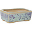 Maceta rectangular para bonsái azul y morado de Eime Yozan - 113 x 83 x 42 mm