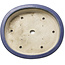 Ovaler blauer Bonsaitopf von Terahata Satomi Mazan – 535 x 473 x 110 mm