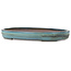 Oval green bonsai pot by Kakuzan - 460 x 335 x 58 mm