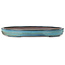 Oval green bonsai pot by Kakuzan - 460 x 335 x 58 mm