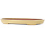 Ovale beige bonsaipot van Seizan (Reihou, Kataoka Katsushi, meester Seizan oven) - 485 x 310 x 48 mm