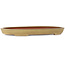Pot à bonsaï ovale beige par Seizan (Reihou, Kataoka Katsushi, maître four Seizan) - 470 x 310 x 50 mm