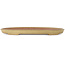 Ovale beige bonsaipot van Seizan (Reihou, Kataoka Katsushi, meester Seizan oven) - 475 x 305 x 40 mm