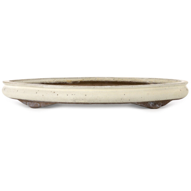 Vaso bonsai ovale beige di Shuhou - 470 x 350 x 60 mm