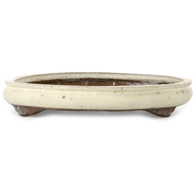Vaso bonsai ovale beige di Shuhou - 470 x 350 x 60 mm