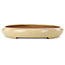 Oval beige bonsai pot by Seizan (Reihou, Kataoka Katsushi, master Seizan kiln) - 480 x 360 x 55 mm