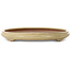 Ovale beige bonsaipot van Seizan (Reihou, Kataoka Katsushi, meester Seizan oven) - 550 x 375 x 50 mm