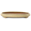 Oval beige bonsai pot by Seizan (Reihou, Kataoka Katsushi, master Seizan kiln) - 550 x 375 x 50 mm