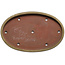 Ovale beige bonsaipot van Seizan (Reihou, Kataoka Katsushi, meester Seizan oven) - 470 x 310 x 50 mm