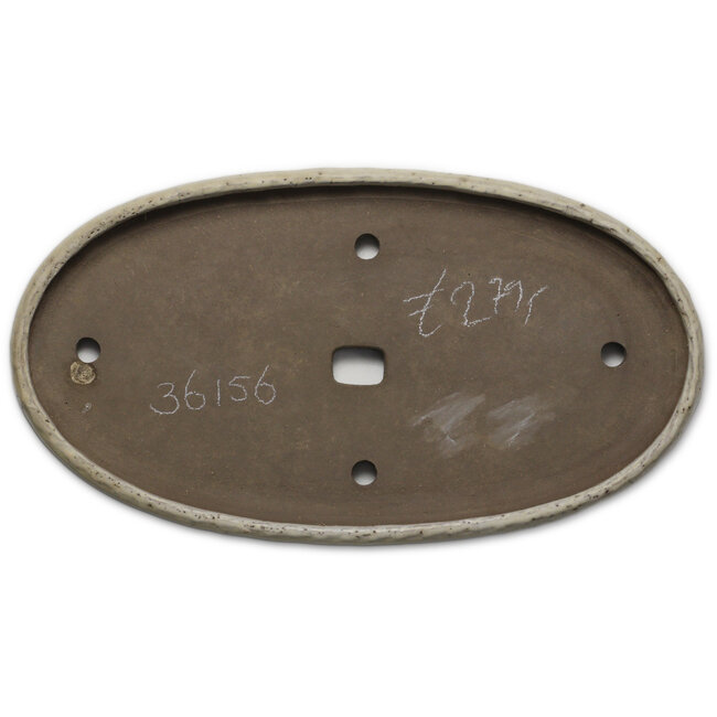 Maceta ovalada beige para bonsái de Shuhou - 560 x 310 x 45 mm