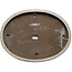 Oval beige bonsai pot by Shuhou - 470 x 350 x 60 mm