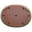 Oval beige bonsai pot by Seizan (Reihou, Kataoka Katsushi, master Seizan kiln) - 480 x 360 x 55 mm
