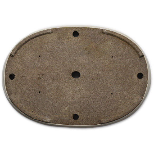 Maceta ovalada para bonsái beige de Taizan - 470 x 330 x 50 mm