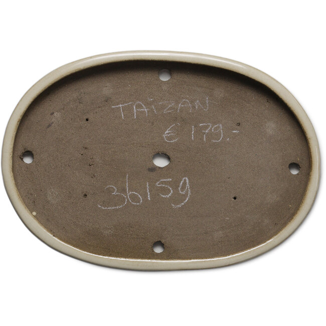 Ovale beige bonsaipot van Taizan - 470 x 330 x 50 mm