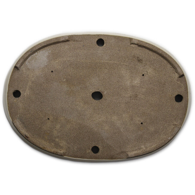 Pot à bonsaï ovale beige par Taizan - 470 x 330 x 50 mm