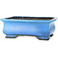 Pot à bonsaï rectangulaire bleu de Koyou - 375 x 280 x 140 mm