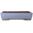 Pot à bonsaï rectangulaire bleu de Yamafusa - 410 x 295 x 90 mm
