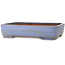 Rechteckiger blauer Bonsai-Topf von Yamafusa – 410 x 295 x 90 mm