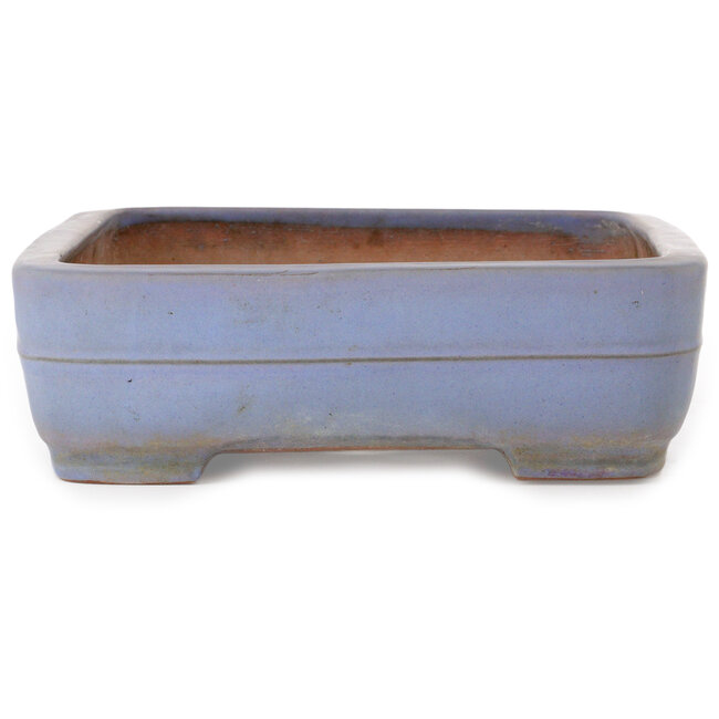 Rechthoekige blauwe bonsaipot van Yamafusa - 410 x 295 x 90 mm