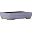 Rectangular blue bonsai pot by Yamafusa - 410 x 295 x 90 mm