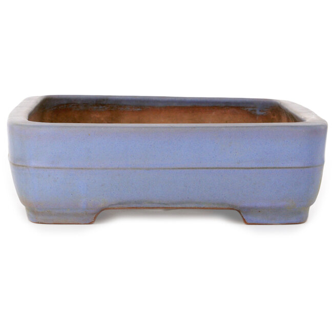 Rechteckiger blauer Bonsai-Topf von Yamafusa – 410 x 295 x 90 mm