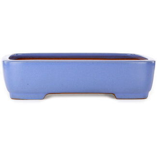  Yamafusa - Takehiko Koie Rechthoekige blauwe bonsaipot van 380 mm van Yamafusa, Tokoname, Japan