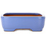 Rectangular blue bonsai pot by Yamafusa - 380 x 290 x 90 mm