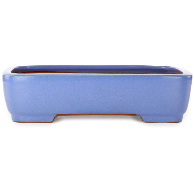 Rectangular blue bonsai pot by Yamafusa - 380 x 290 x 90 mm