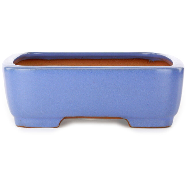Pot à bonsaï rectangulaire bleu de Yamafusa - 380 x 290 x 90 mm