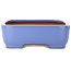 Rectangular blue bonsai pot by Yamafusa - 380 x 290 x 90 mm