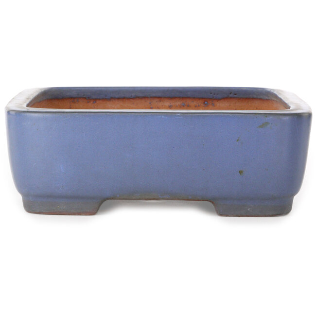 Maceta rectangular azul para bonsái de Yamafusa - 380 x 285 x 95 mm