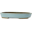 Oval blue bonsai pot by Taizan - 480 x 350 x 75 mm