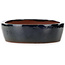 Pot ovale bleu pour bonsaï de Kakuzan - 455 x 355 x 105 mm