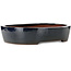 Pot ovale bleu pour bonsaï de Kakuzan - 455 x 355 x 105 mm