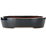 Oval blue bonsai pot by Kakuzan - 455 x 355 x 105 mm