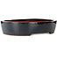Pot ovale bleu pour bonsaï de Kakuzan - 455 x 355 x 105 mm