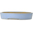 Ovale blauwe bonsaipot van Aiba Koyou - 555 x 450 x 100 mm