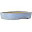 Ovaler blauer Bonsai-Topf von Aiba Koyou – 555 x 450 x 100 mm