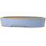 Pot à bonsaï ovale bleu par Aiba Koyou - 555 x 450 x 100 mm