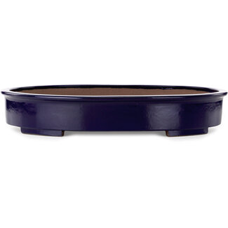  Kakuzan 560 mm oval blue bonsai pot by Kakuzan, Tokoname, Japan