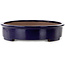 Pot à bonsaï ovale bleu de Kakuzan - 560 x 420 x 95 mm