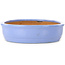 Pot ovale bleu pour bonsaï, par Itouen - 405 x 325 x 80 mm