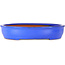 Pot ovale bleu pour bonsaï, par Itouen - 410 x 325 x 85 mm