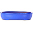 Oval blue bonsai pot by Itouen - 410 x 325 x 85 mm