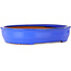 Pot ovale bleu pour bonsaï, par Itouen - 410 x 325 x 85 mm