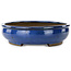 Oval blue bonsai pot by Taizan - 465 x 340 x 85 mm