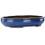 Oval blue bonsai pot by Taizan - 465 x 340 x 85 mm
