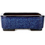 Maceta rectangular para bonsái azul de Terahata Satomi Mazan - 240 x 205 x 80 mm