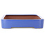 Rectangular blue bonsai pot by Seizan (Reihou, Kataoka Katsushi, master Seizan kiln) - 465 x 325 x 62 mm