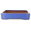 Rechthoekige blauwe bonsaipot van Seizan (Reihou, Kataoka Katsushi, meester Seizan oven) - 465 x 325 x 62 mm